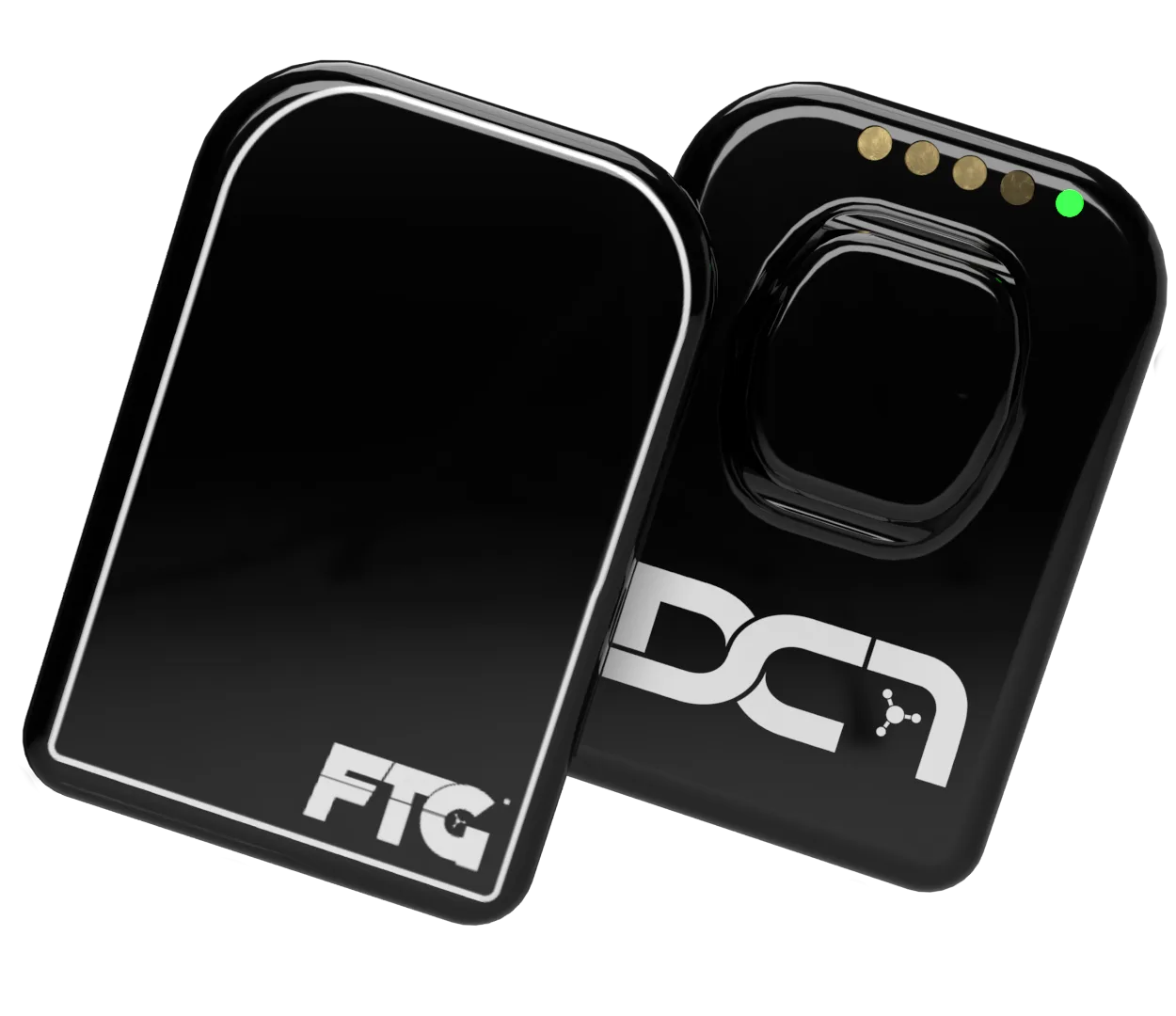 Front and back of the DC-Air wireless sensor