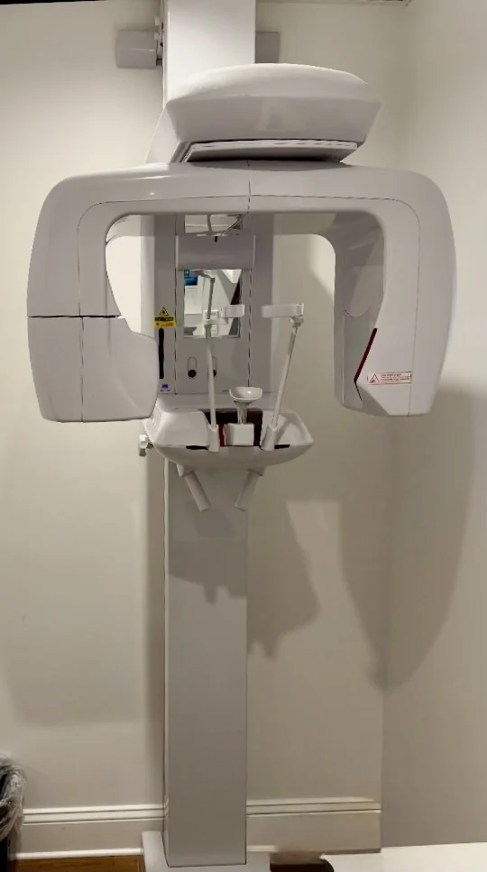 The preowned J. Morita Veraviewepocs X700 3D R100 CBCT and panoramic unit, photographed in place